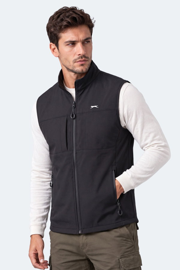 Slazenger CORVEN Erkek Softshell Siyah Yelek