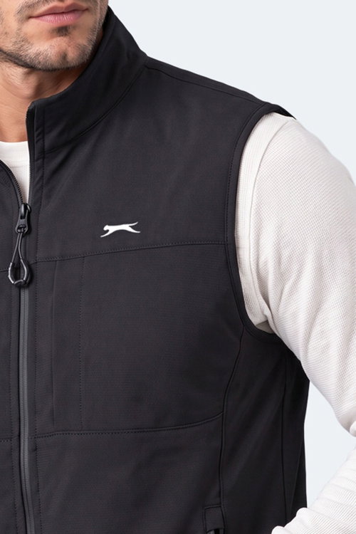 Slazenger CORVEN Erkek Softshell Siyah Yelek