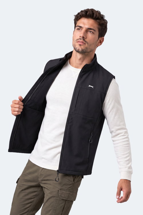 Slazenger CORVEN Erkek Softshell Siyah Yelek