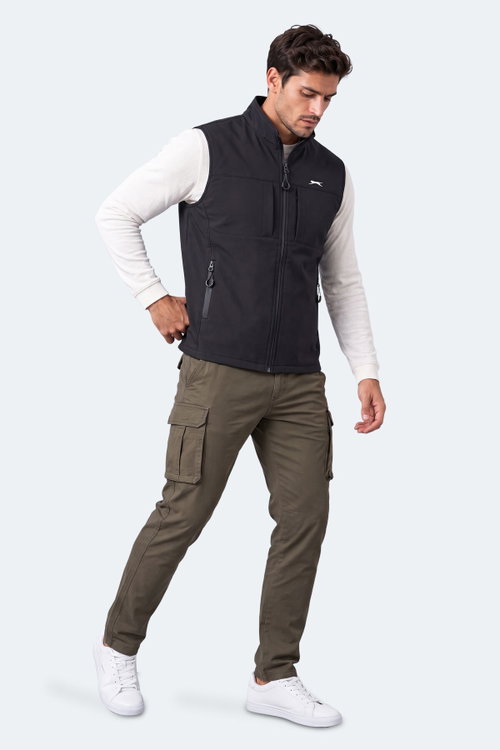 Slazenger CORVEN Erkek Softshell Siyah Yelek