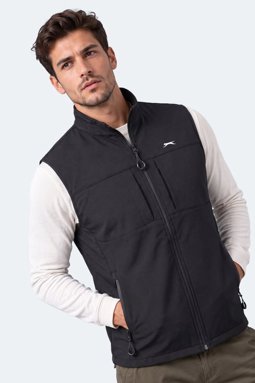Slazenger CORVEN Erkek Softshell Siyah Yelek