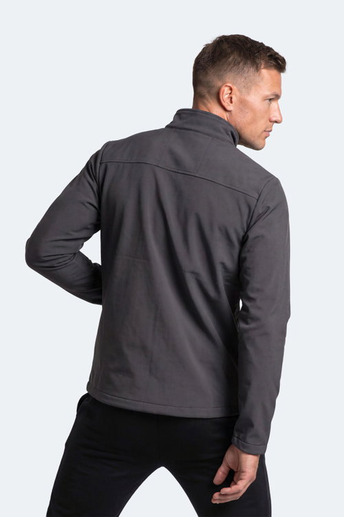 Slazenger COVEX Erkek İçi Polarlı Rüzgar ve Su Geçirmez Softshell Koyu Gri Mont & Kaban