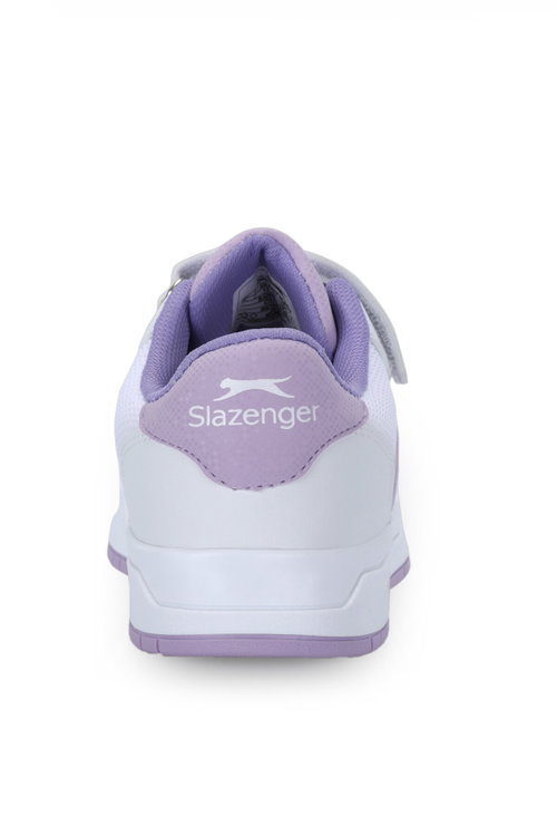 Slazenger CRAFT I Kız Çocuk Cırtlı Beyaz / Lila Günlük Spor Ayakkabısı