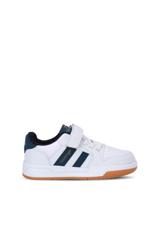 Slazenger CRAFT I Unisex Çocuk Cırtlı Beyaz / Indigo Günlük Spor Ayakkabısı
