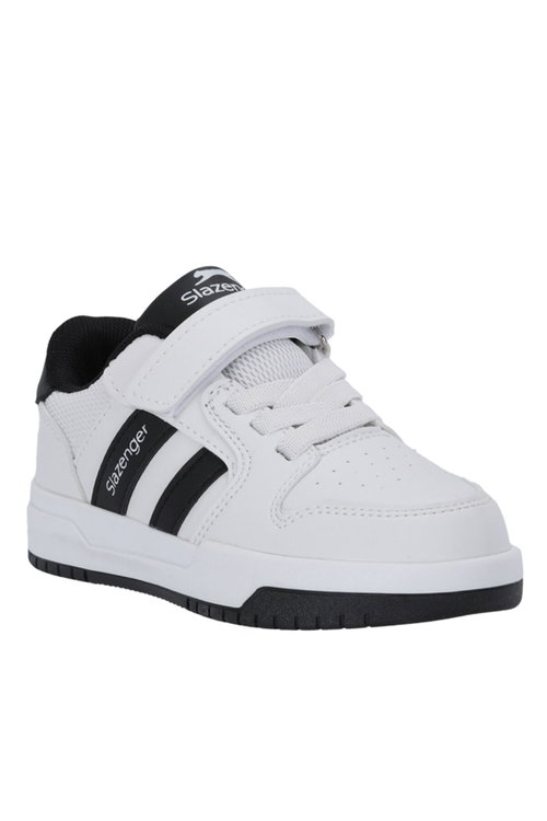 Slazenger CRAFT I Unisex Çocuk Cırtlı Beyaz / Siyah Günlük Spor Ayakkabısı
