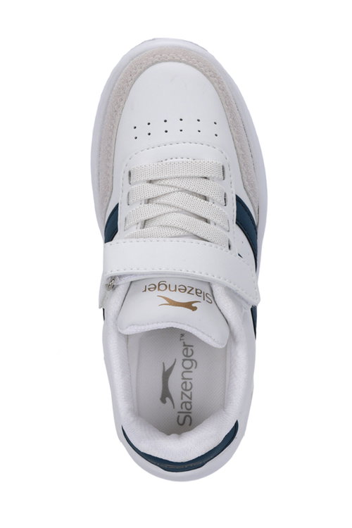 Slazenger CRASH I Unisex Çocuk Cırtlı Beyaz / Indigo Günlük Spor Ayakkabısı