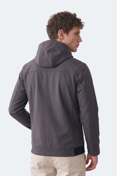 Slazenger CREST I Erkek Dik Yaka Fermuarlı Antrasit Mont & Kaban
