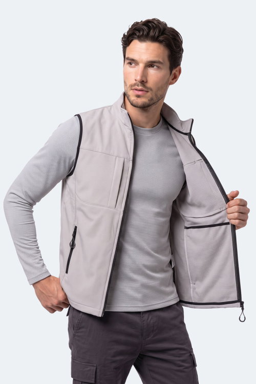 Slazenger CRUISER I Erkek Softshell Bej Yelek