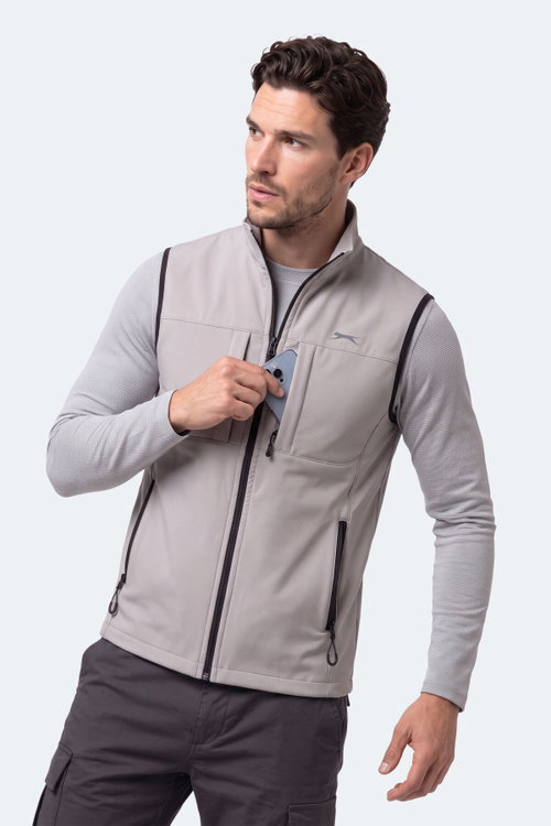 Slazenger CRUISER I Erkek Softshell Bej Yelek