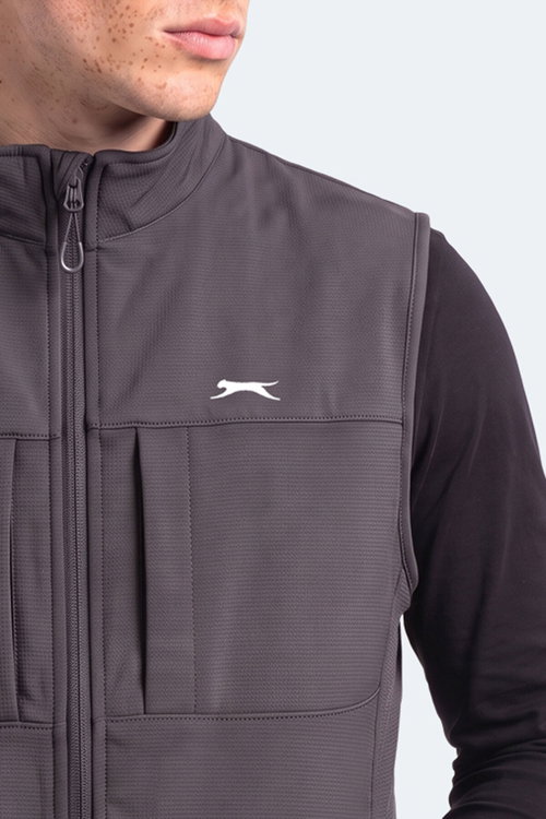 Slazenger CRUISER I Erkek Softshell Koyu Gri Yelek