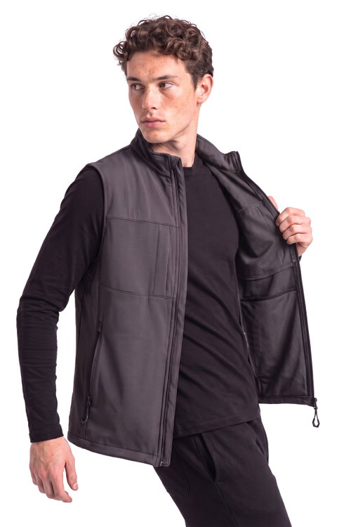 Slazenger CRUISER I Erkek Softshell Koyu Gri Yelek