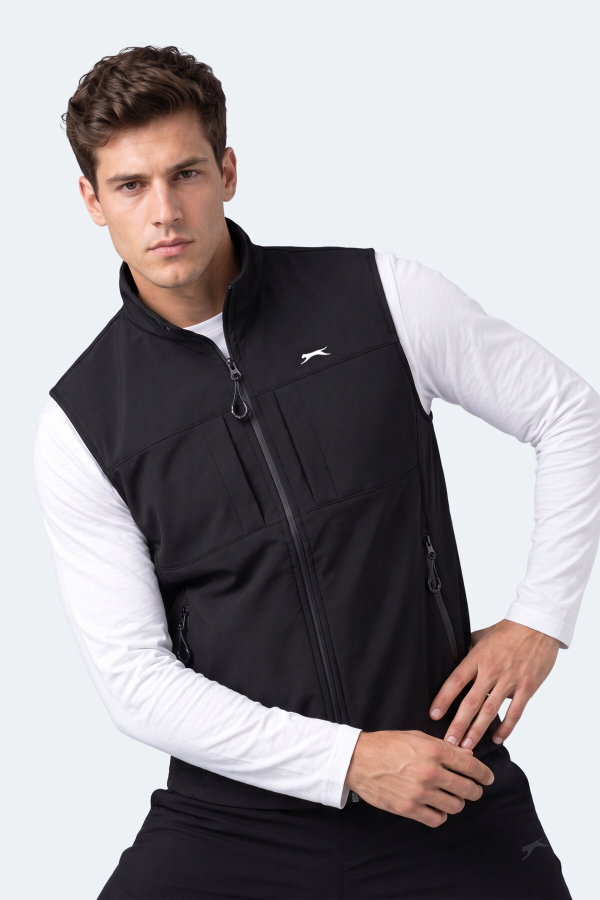 Slazenger CRUISER I Erkek Softshell Siyah Yelek