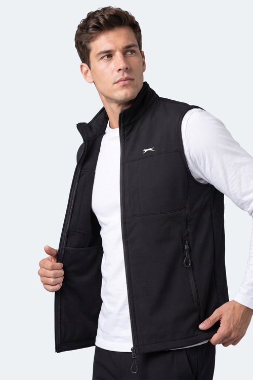 Slazenger CRUISER I Erkek Softshell Siyah Yelek