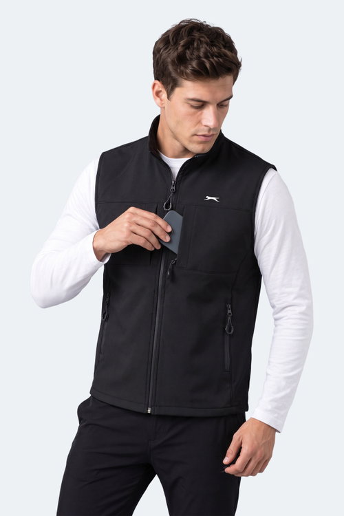 Slazenger CRUISER I Erkek Softshell Siyah Yelek