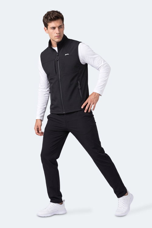 Slazenger CRUISER I Erkek Softshell Siyah Yelek