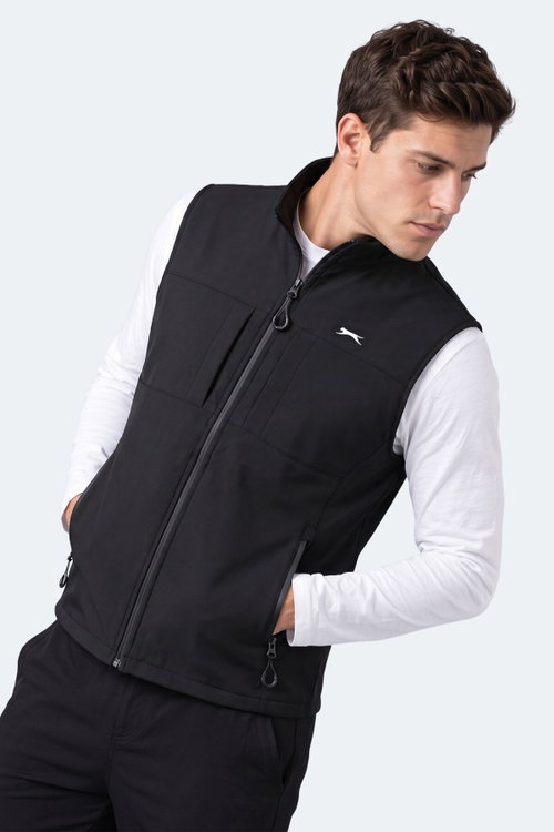 Slazenger CRUISER I Erkek Softshell Siyah Yelek
