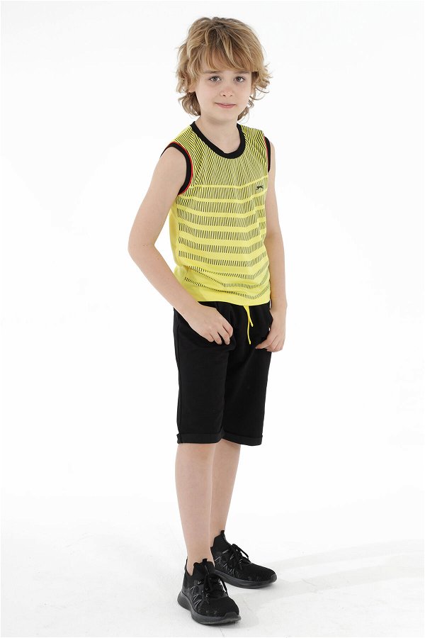 Slazenger DAIVA Erkek Çocuk Kolsuz T-Shirt Sarı
