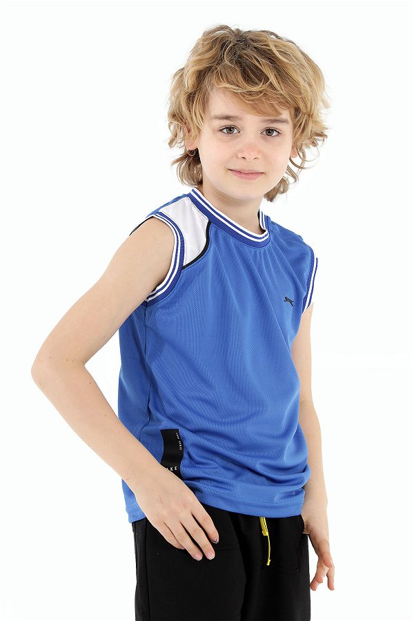 Slazenger DAVE Erkek Çocuk Kolsuz T-Shirt Saks Mavi