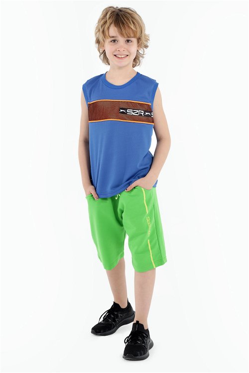 Slazenger DAVORKA Erkek Çocuk Kolsuz T-Shirt Saks Mavi
