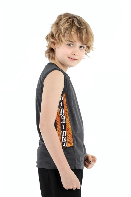 Slazenger DEACON Erkek Çocuk Kolsuz T-Shirt Koyu Gri