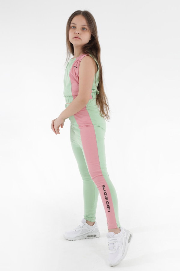 Slazenger DIMAS Kız Çocuk Yeşil Tayt Takım
