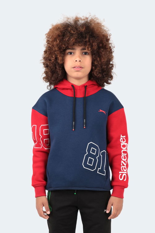 DJURO Unisex Çocuk Sweatshirt Lacivert / Kırmızı