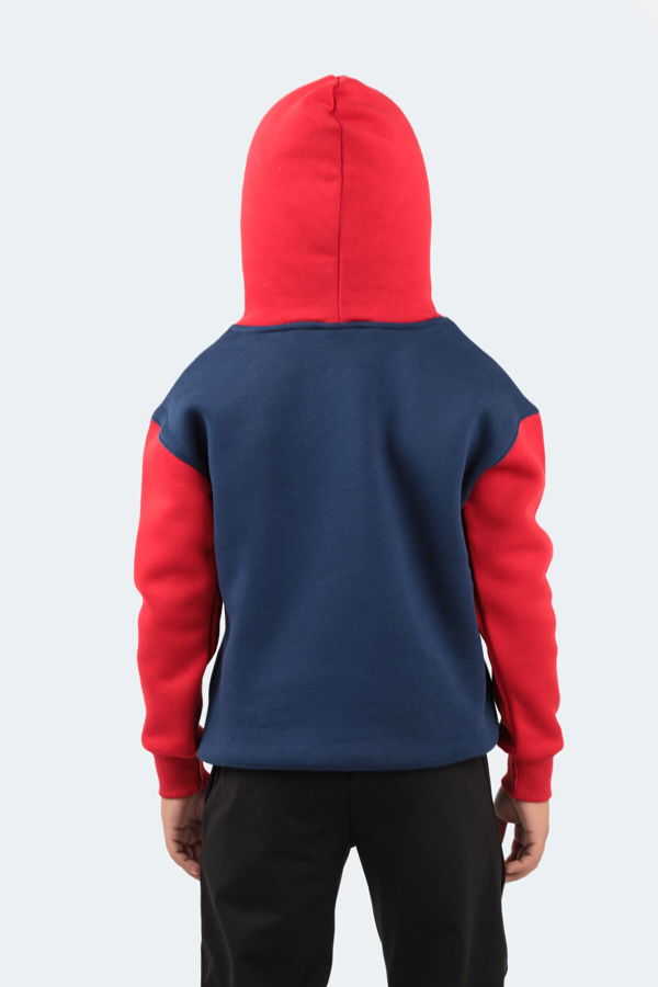 DJURO Unisex Çocuk Sweatshirt Lacivert / Kırmızı
