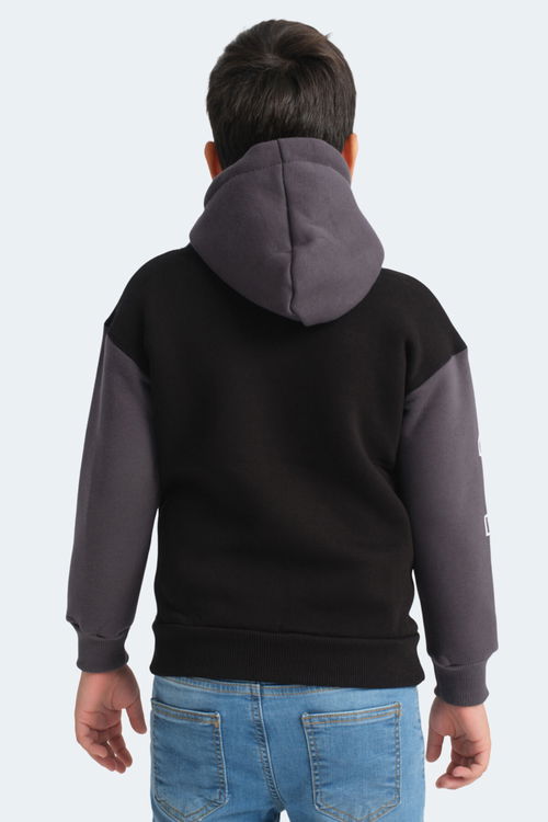 DJURO Unisex Çocuk Sweatshirt Siyah