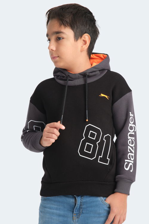 DJURO Unisex Çocuk Sweatshirt Siyah