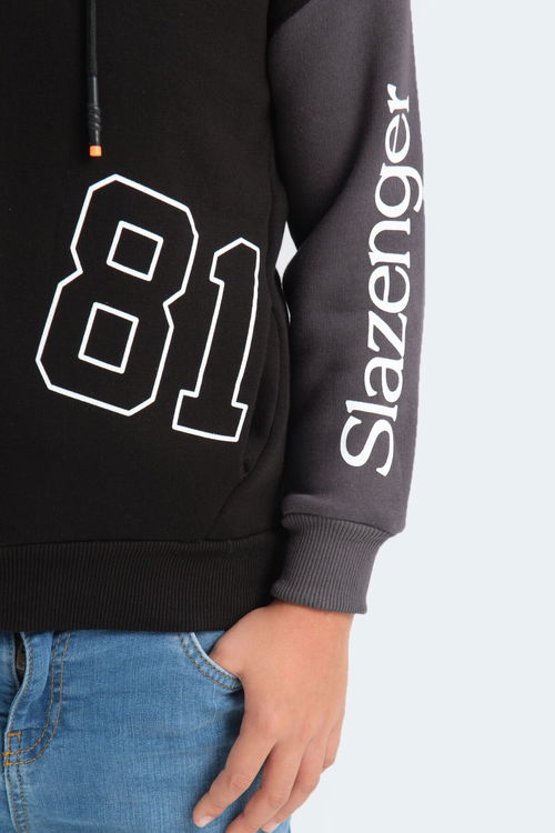 DJURO Unisex Çocuk Sweatshirt Siyah