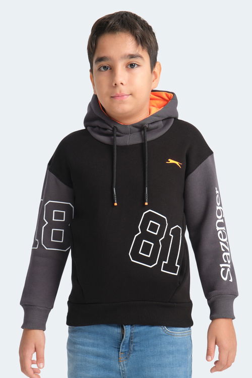 DJURO Unisex Çocuk Sweatshirt Siyah