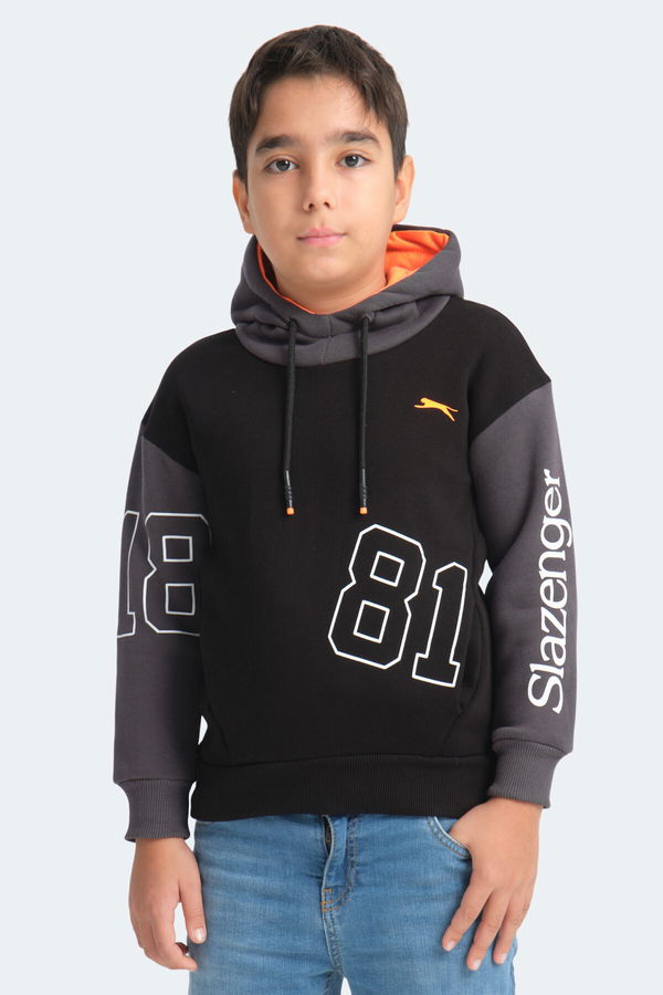 DJURO Unisex Çocuk Sweatshirt Siyah