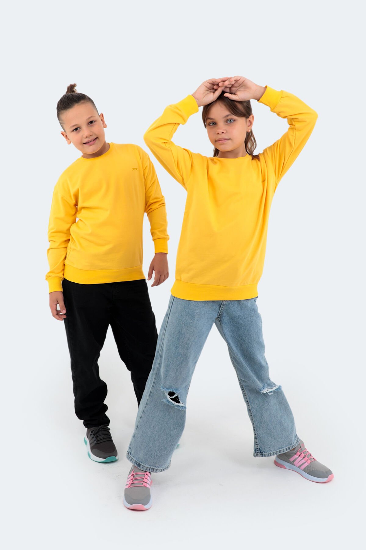 DNA Unisex Çocuk Sweatshirt Sarı - Thumbnail