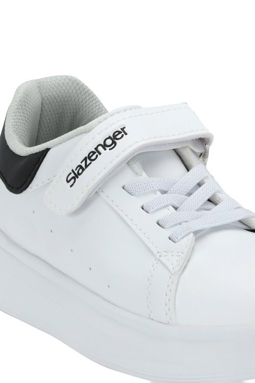 Slazenger DOBBY Unisex Çocuk Cırtlı Beyaz / Siyah Günlük Spor Ayakkabısı