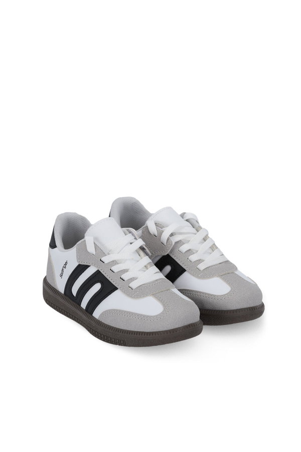 Slazenger DODO Unisex Çocuk Cırt Cırtlı Beyaz / Siyah Günlük Spor Ayakkabısı