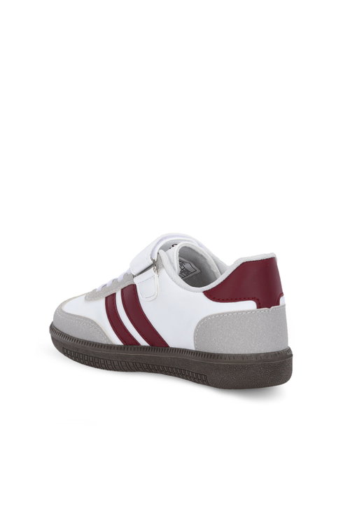 Slazenger DOLPHIN I Unisex Çocuk Cırt Cırtlı Beyaz / Bordo Günlük Spor Ayakkabısı