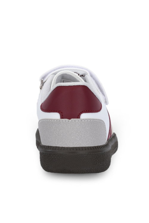 Slazenger DOLPHIN I Unisex Çocuk Cırt Cırtlı Beyaz / Bordo Günlük Spor Ayakkabısı
