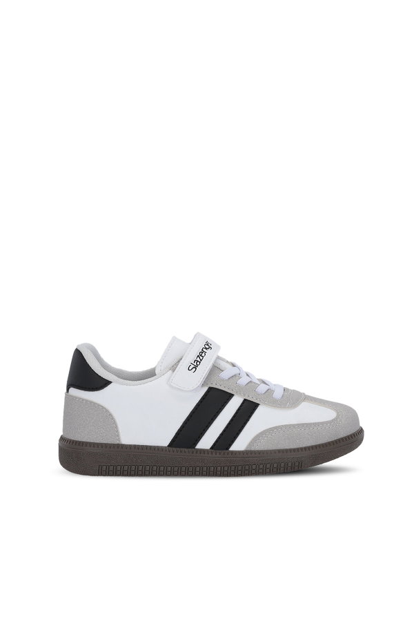 Slazenger DOLPHIN I Unisex Çocuk Cırt Cırtlı Beyaz / Siyah Günlük Spor Ayakkabısı