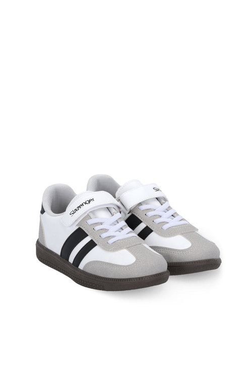 Slazenger DOLPHIN I Unisex Çocuk Cırt Cırtlı Beyaz / Siyah Günlük Spor Ayakkabısı