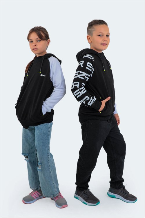 DRAVEN Unisex Çocuk Sweatshirt Siyah / Beyaz