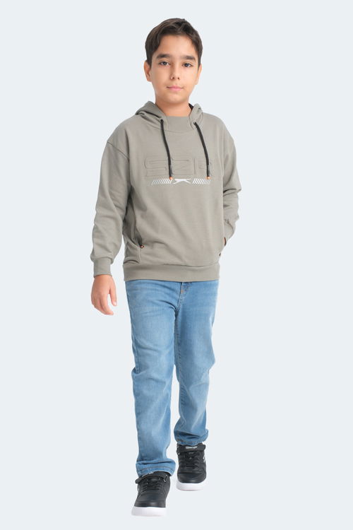 Slazenger DROR Unisex Çocuk Sweatshirt Haki