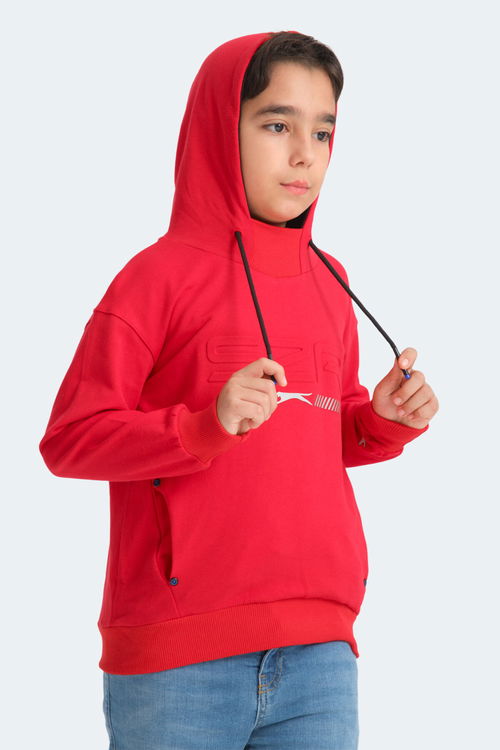 Slazenger DROR Unisex Çocuk Sweatshirt Kırmızı