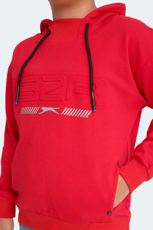 Slazenger DROR Unisex Çocuk Sweatshirt Kırmızı