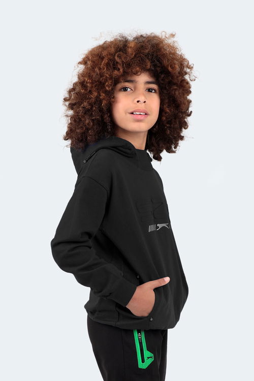 Slazenger DROR Unisex Çocuk Sweatshirt Siyah