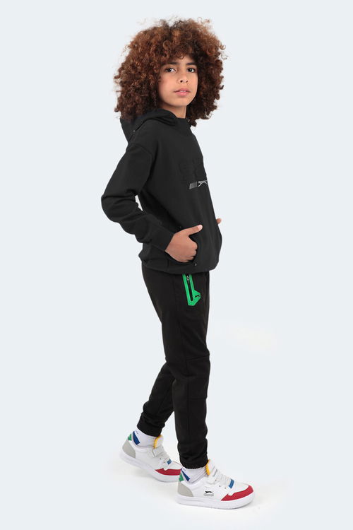 Slazenger DROR Unisex Çocuk Sweatshirt Siyah