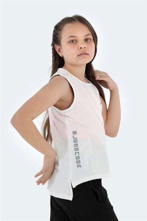 Slazenger DYLAN Kız Çocuk Kolsuz T-Shirt Beyaz