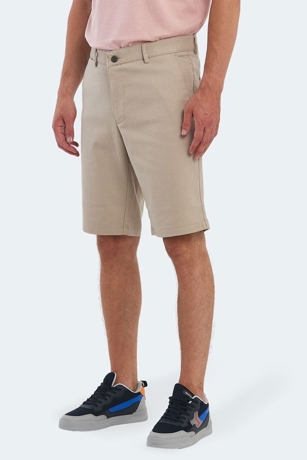 Slazenger EASILY Erkek Şort Bej - Lacivert