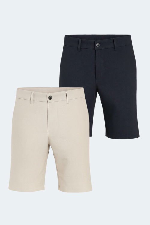 Slazenger EASILY 2li Set Erkek Şort Siyah -Taş Gri