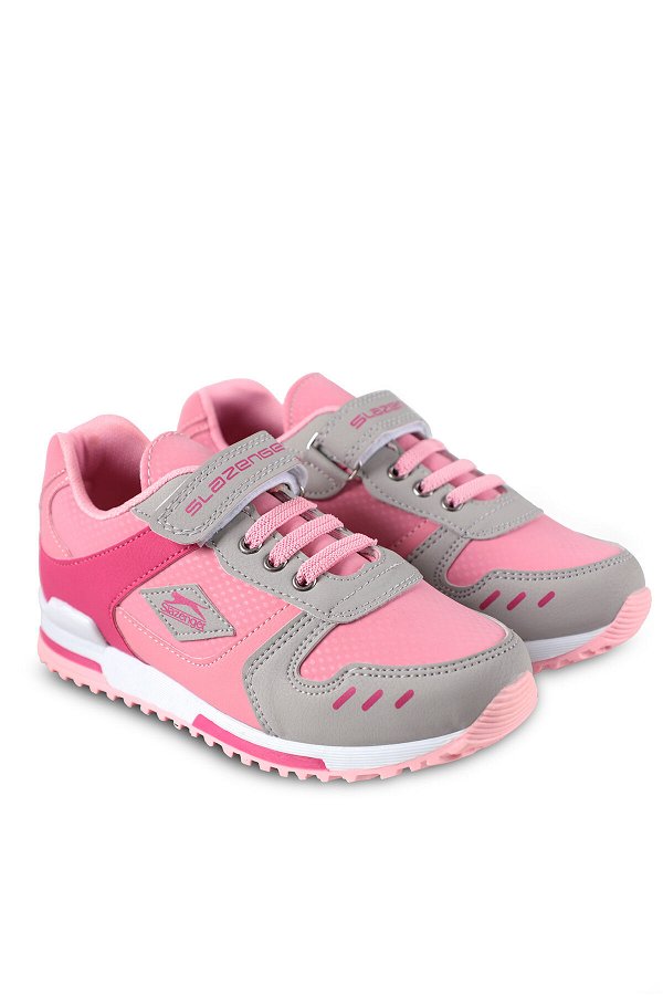 Slazenger EDMOND Sneaker Kız Çocuk Ayakkabı Gri / Pembe