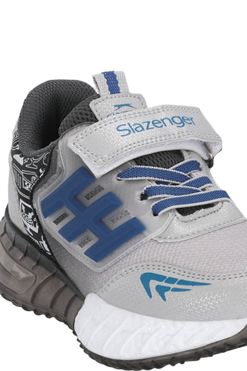 Slazenger ENZO I Erkek Çocuk Gri / Saks Mavi Günlük Spor Ayakkabısı